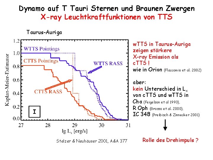 Dynamo auf T Tauri Sternen und Braunen Zwergen X-ray Leuchtkraftfunktionen von TTS Taurus-Auriga w.