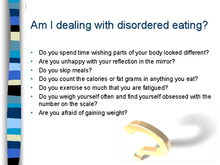 Am I dealing with disordered eating? • • • Do you spend time wishing
