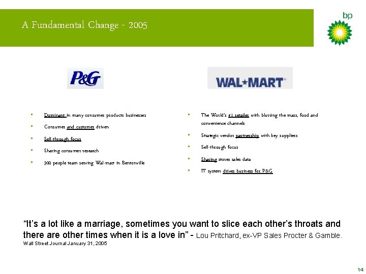 A Fundamental Change - 2005 • Dominant in many consumer products businesses • Consumer