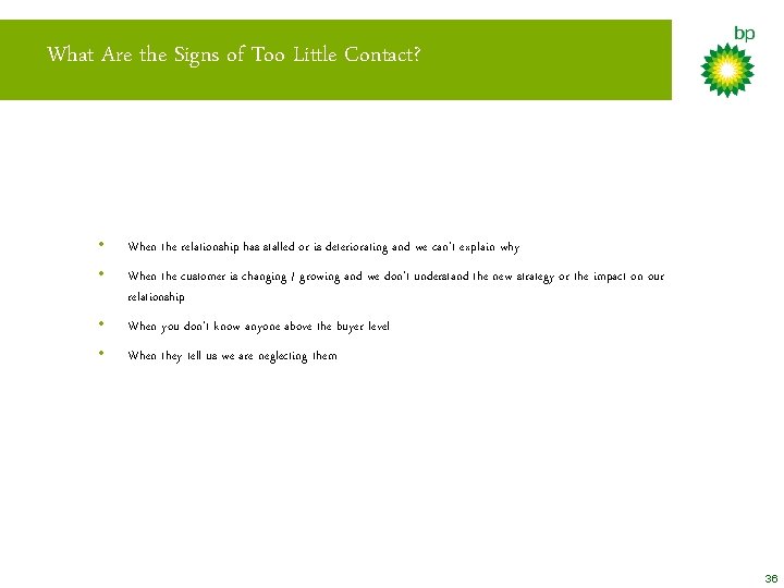 What Are the Signs of Too Little Contact? • When the relationship has stalled