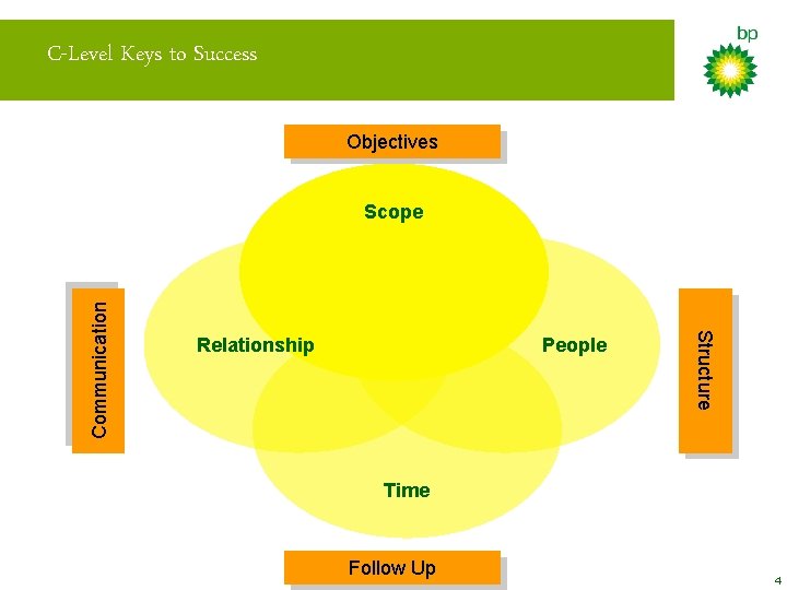 C-Level Keys to Success Objectives Relationship People Structure Communication Scope Time Follow Up 4