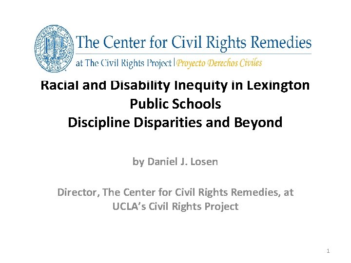 Racial and Disability Inequity in Lexington Public Schools Discipline Disparities and Beyond by Daniel
