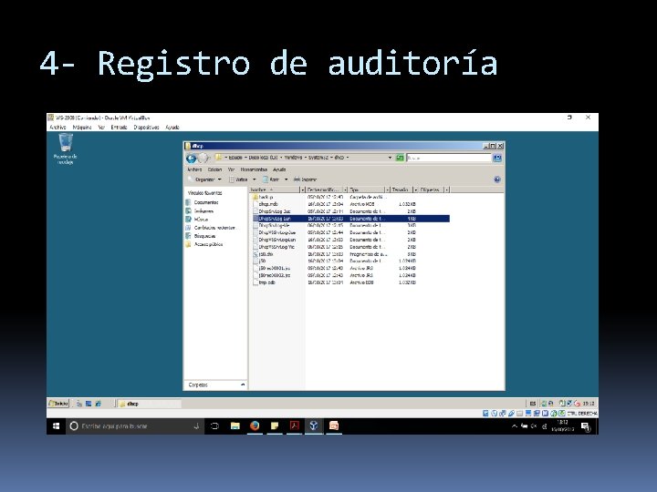 4 - Registro de auditoría 