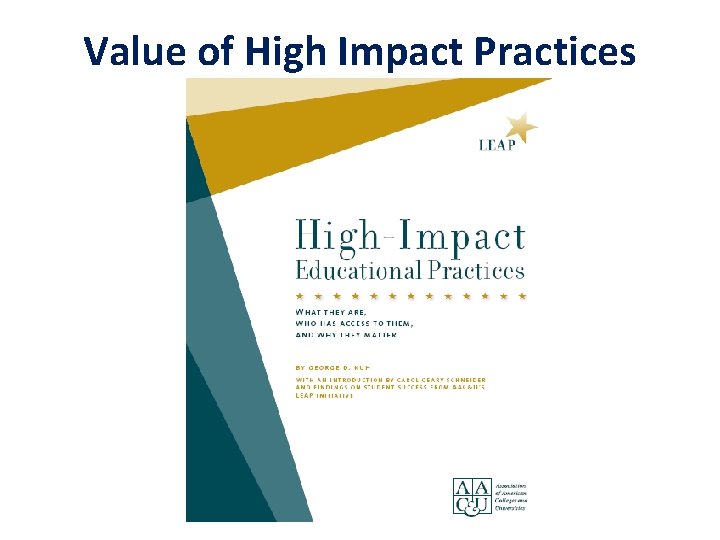 Value of High Impact Practices 