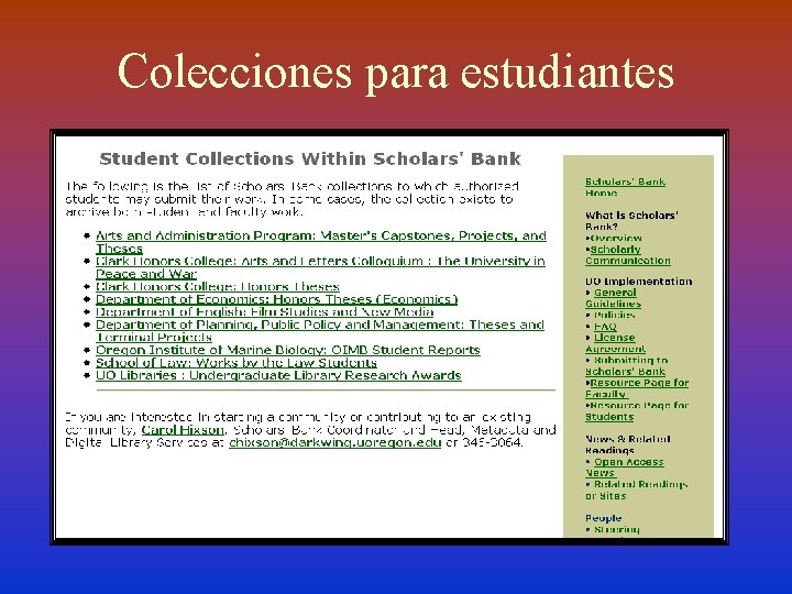 Colecciones para estudiantes 