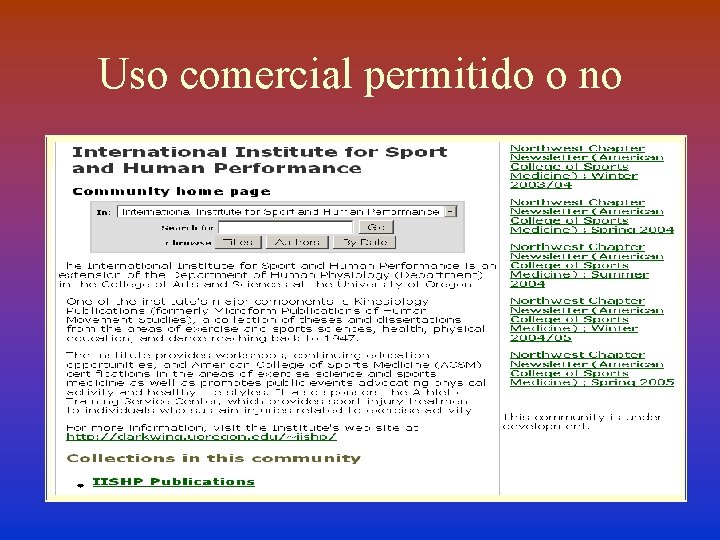 Uso comercial permitido o no 