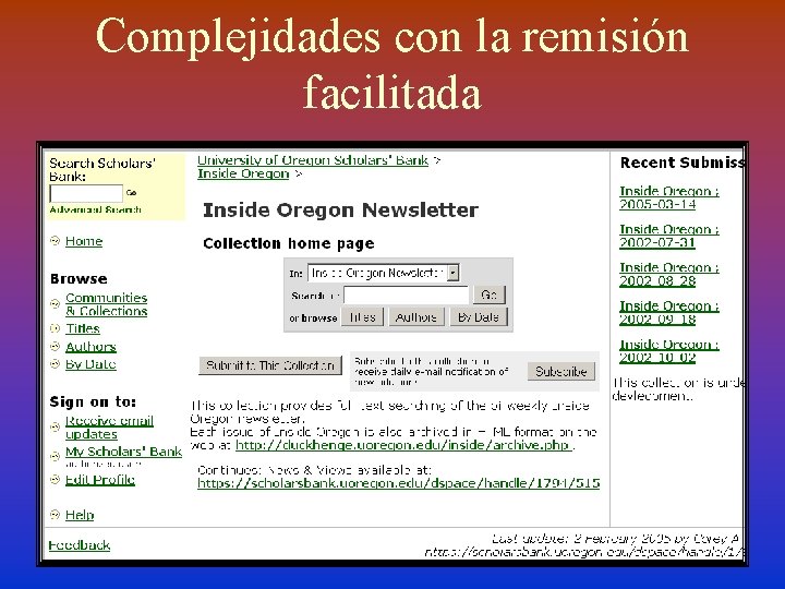 Complejidades con la remisión facilitada 