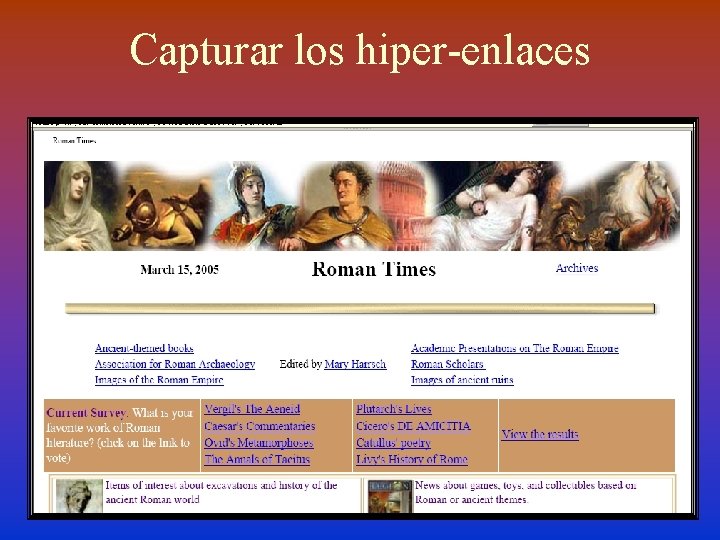 Capturar los hiper-enlaces 