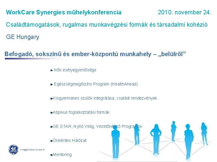 Work. Care Synergies műhelykonferencia 2010. november 24. Családtámogatások, rugalmas munkavégzési formák és társadalmi kohézió