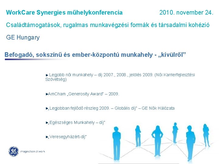 Work. Care Synergies műhelykonferencia 2010. november 24. Családtámogatások, rugalmas munkavégzési formák és társadalmi kohézió