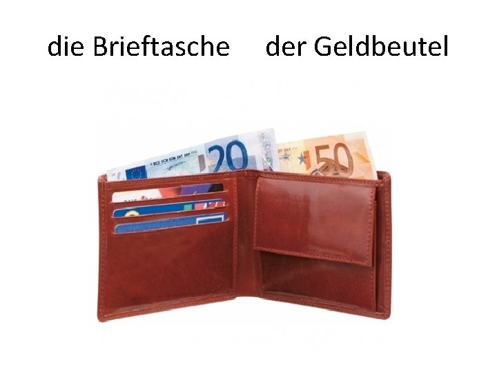 die Brieftasche der Geldbeutel 