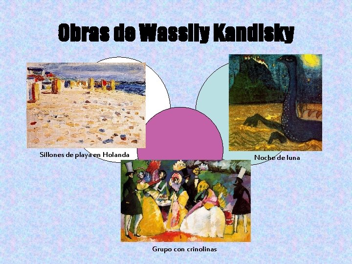 Obras de Wassily Kandisky Sillones de playa en Holanda Noche de luna Grupo con