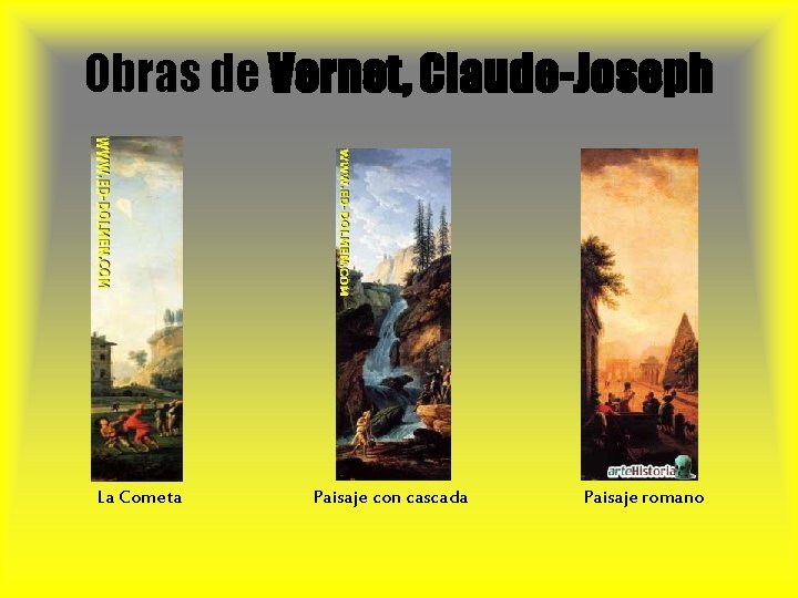 Obras de Vernet, Claude-Joseph La Cometa Paisaje con cascada Paisaje romano 