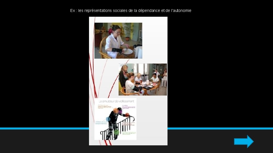 Ex : les représentations sociales de la dépendance et de l’autonomie 