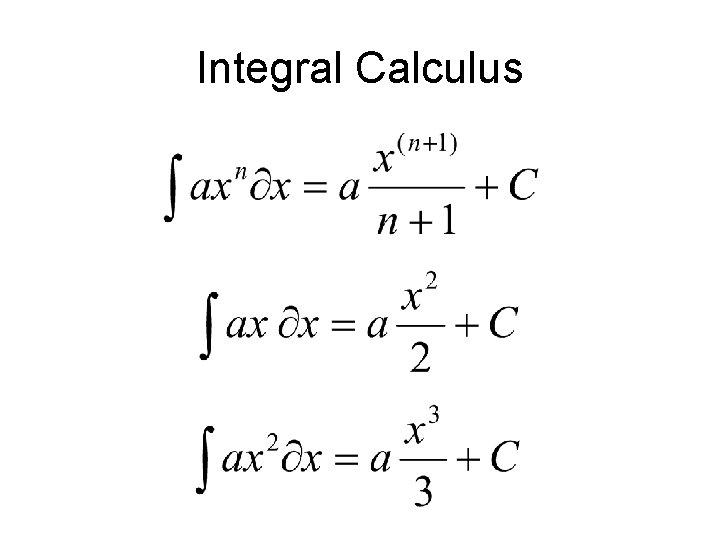 Integral Calculus 