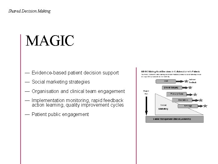 Shared Decision Making MAGIC — Evidence-based patient decision support — Social marketing strategies —