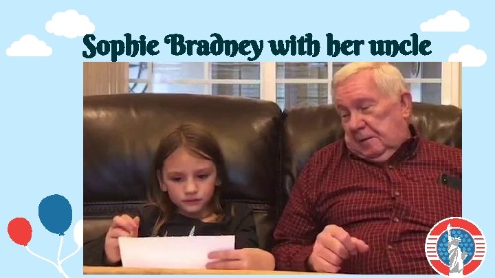 Sophie Bradney with her uncle 