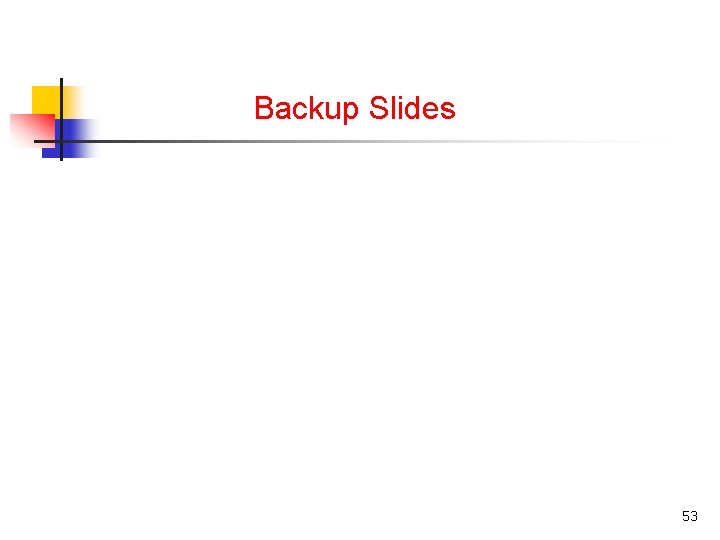 Backup Slides 53 