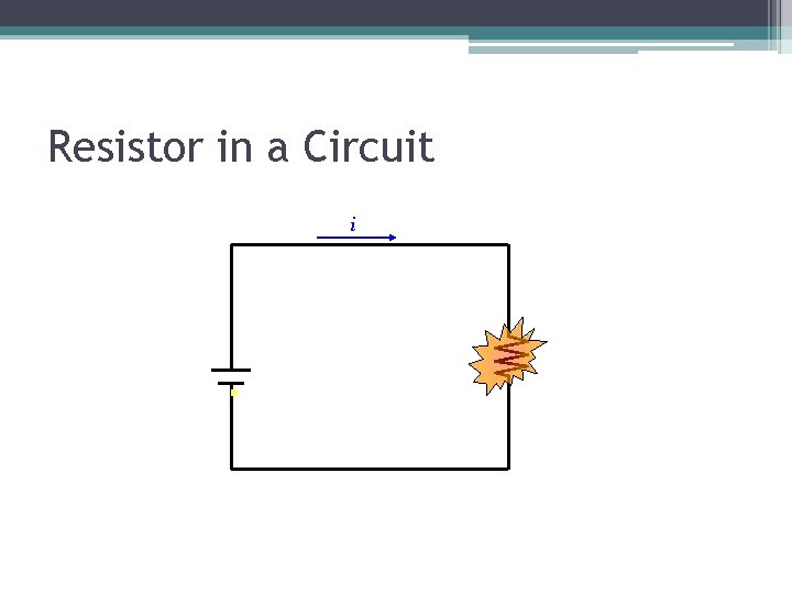 Resistor in a Circuit i 