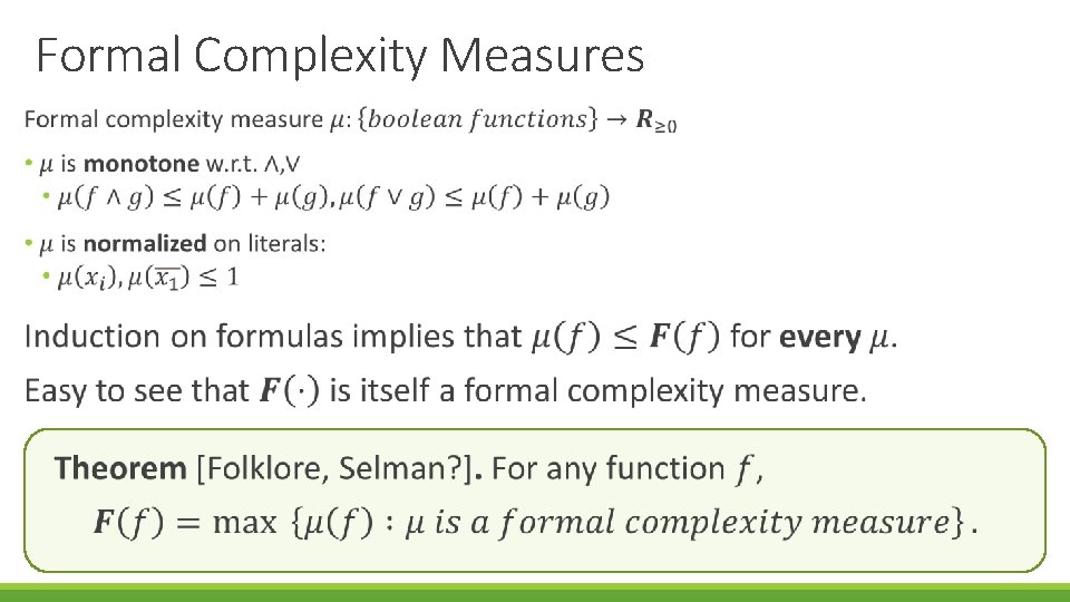 Formal Complexity Measures 