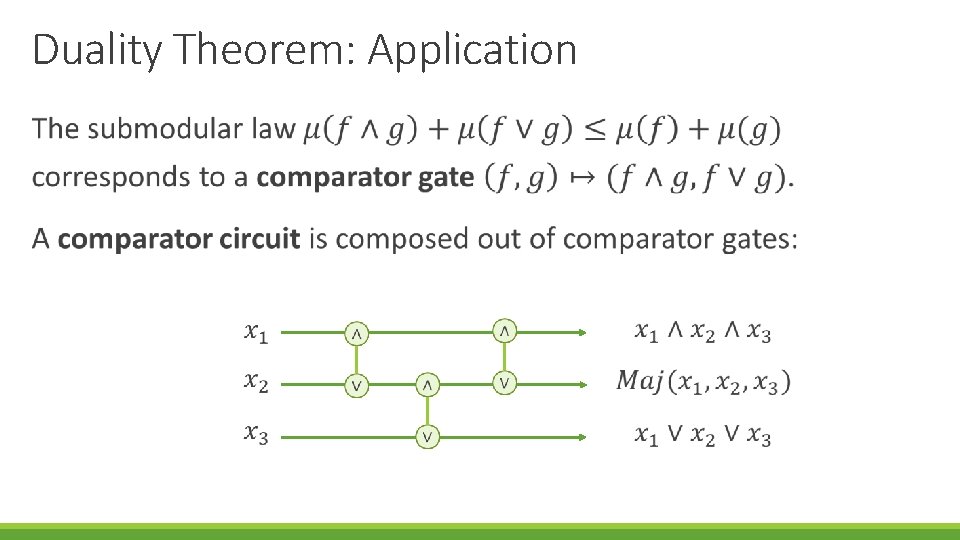 Duality Theorem: Application 