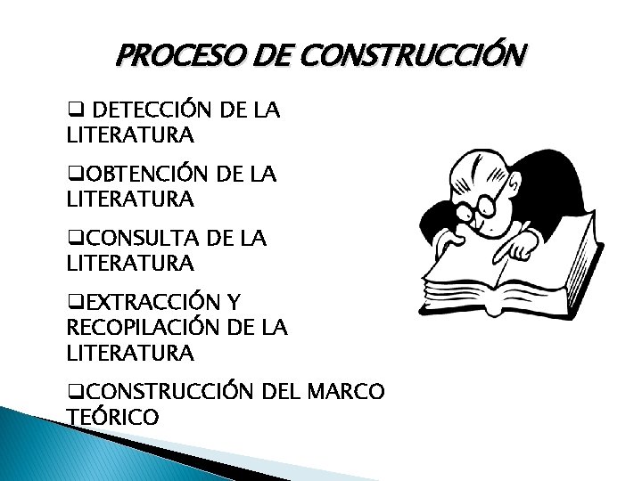 PROCESO DE CONSTRUCCIÓN q DETECCIÓN DE LA LITERATURA q. OBTENCIÓN DE LA LITERATURA q.