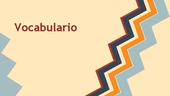 Vocabulario 