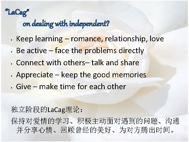 “La. Cag” on dealing with independent? • • • Keep learning – romance, relationship,