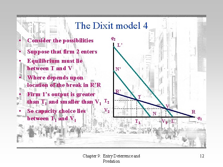 The Dixit model 4 q 2 • Consider the possibilities • Suppose that firm