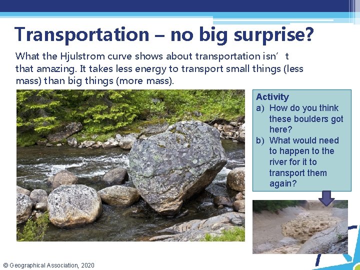 Transportation – no big surprise? What the Hjulstrom curve shows about transportation isn’t that Transportation – no big surprise? What the Hjulstrom curve shows about transportation isn’t that