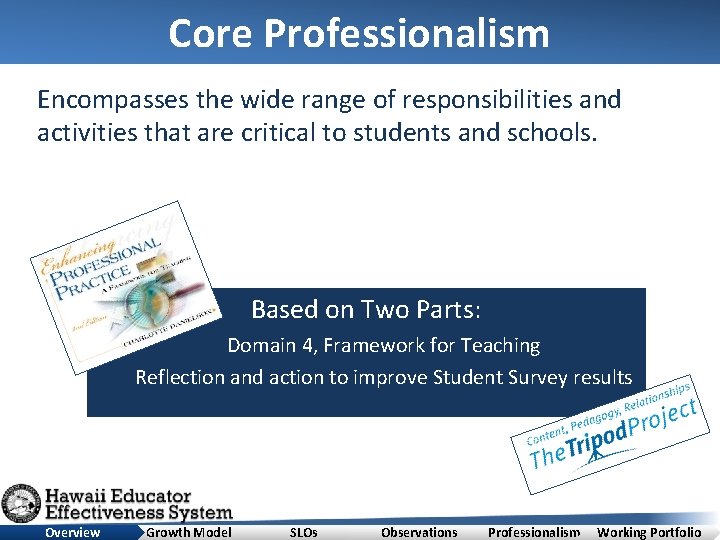 Core Professionalism Encompasses the wide range of responsibilities and activities that are critical to