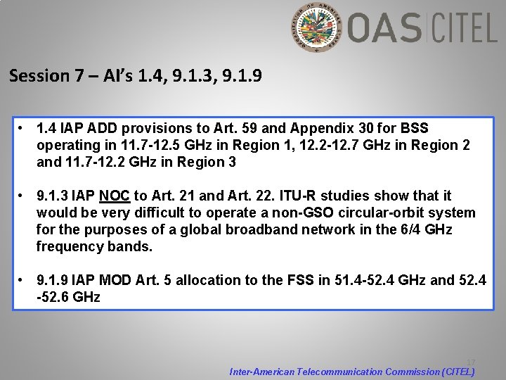 Session 7 – AI’s 1. 4, 9. 1. 3, 9. 1. 9 • 1.