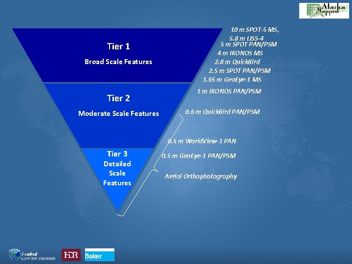 Tier 1 Broad Scale Features Tier 2 Moderate Scale Features 10 m SPOT-5 MS,