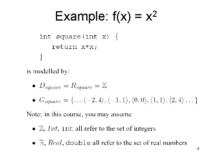 Example: f(x) = x 2 4 