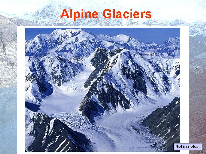 Alpine Glaciers Not in notes. 