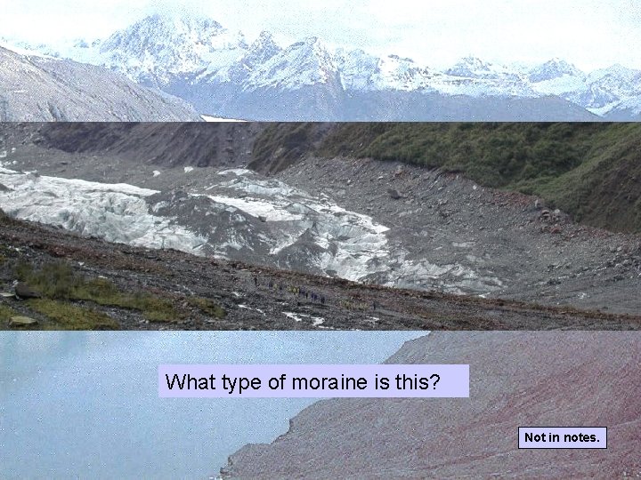 What type of moraine is this? Not in notes. What type of moraine is this? Not in notes.