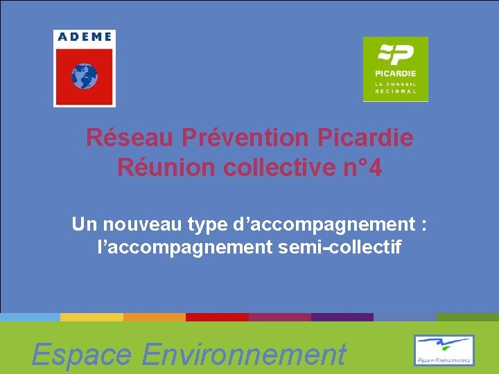 Réseau Prévention Picardie Réunion collective n° 4 Un nouveau type d’accompagnement : l’accompagnement semi-collectif
