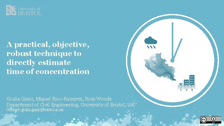 A practical, objective, robust technique to directly estimate time of concentration Giulia Giani, Miguel