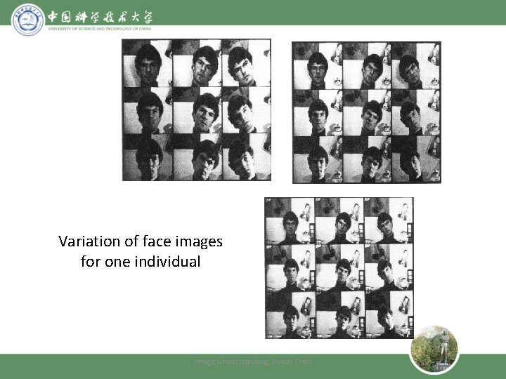 Variation of face images for one individual Image Understanding, Xuejin Chen 