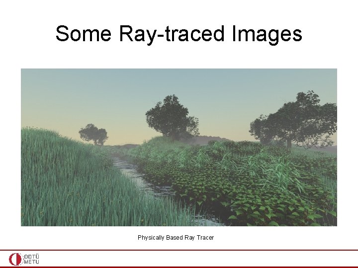 Some Ray-traced Images Physically Based Ray Tracer 