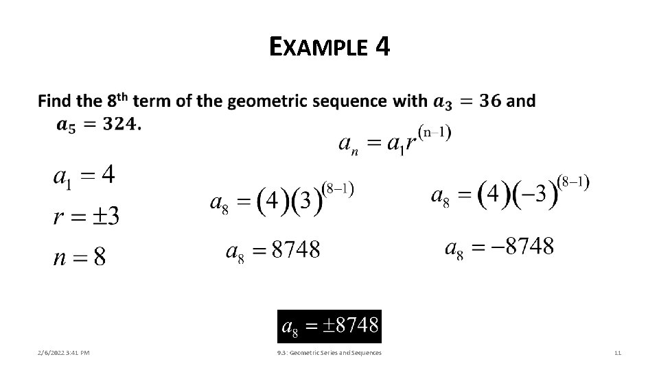 GEOMETRIC SEQUENCES AND SERIES Section 9 3 Precalculus