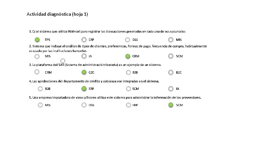 Actividad diagnóstica (hoja 1) 