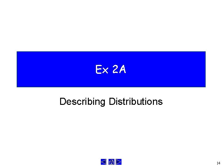 Ex 2 A Describing Distributions 14 