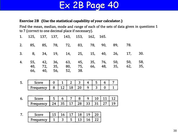 Ex 2 B Page 40 38 