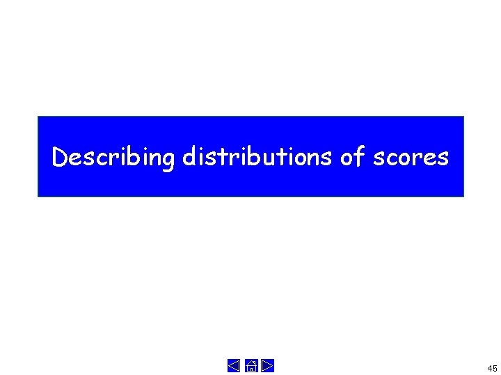 Describing distributions of scores 45 