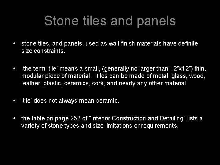 Stone tiles and panels • stone tiles, and panels, used as wall finish materials