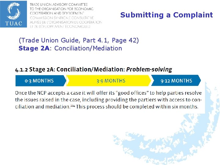 Submitting a Complaint (Trade Union Guide, Part 4. 1, Page 42) Stage 2 A: