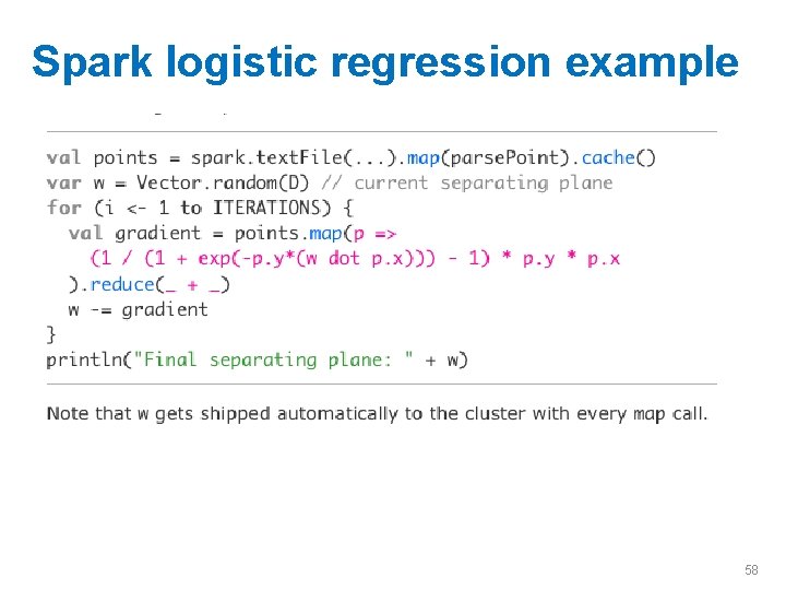 Spark logistic regression example 58 