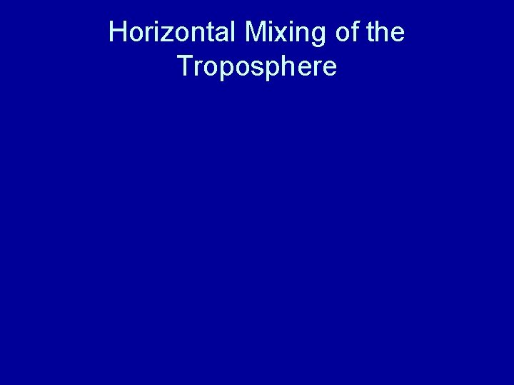 Horizontal Mixing of the Troposphere 