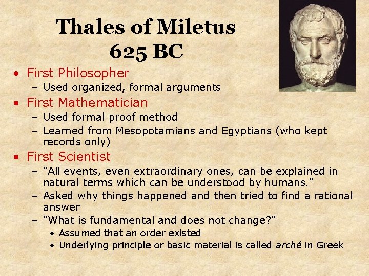 Early Greek Science and Philosophy This Powerpoint is